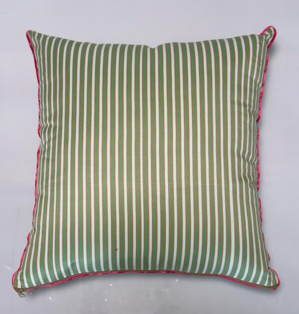 Stripes Green :cushion - Image 3