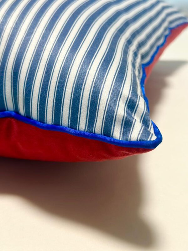 Stripes Blue:cushion - Image 3